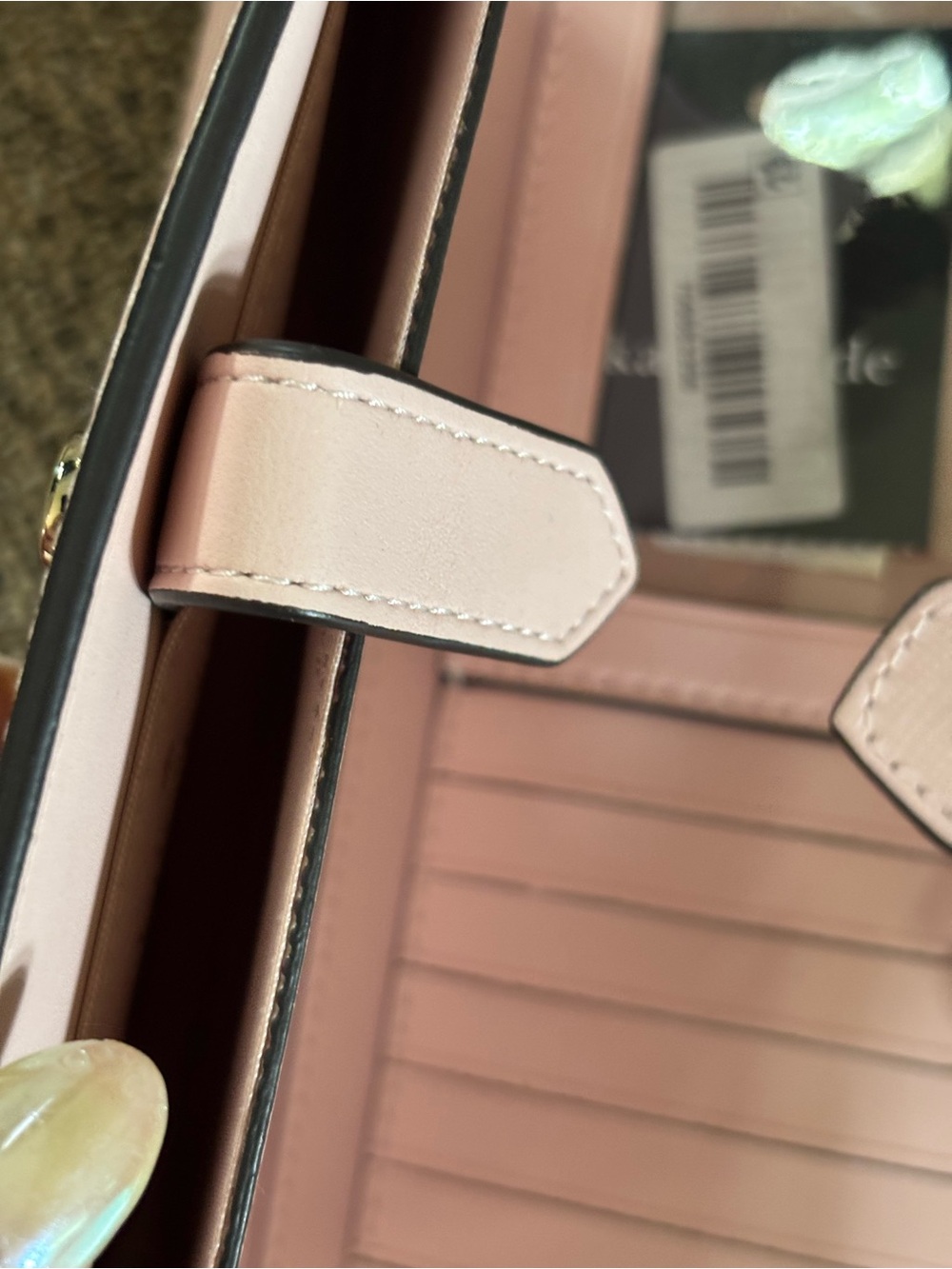 kate spade Blush Pink Saffiano Leather Wristlet Clutch - Picture 6 of 10